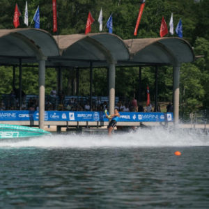 Slalom skiing at the US Masters