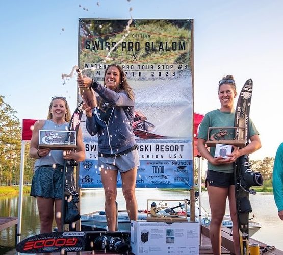 Women's podium from the 2023 Swiss Pro Slalom