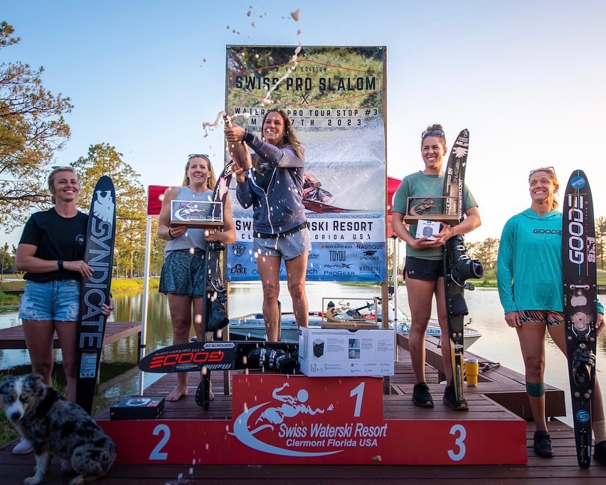 Women's podium from the 2023 Swiss Pro Slalom