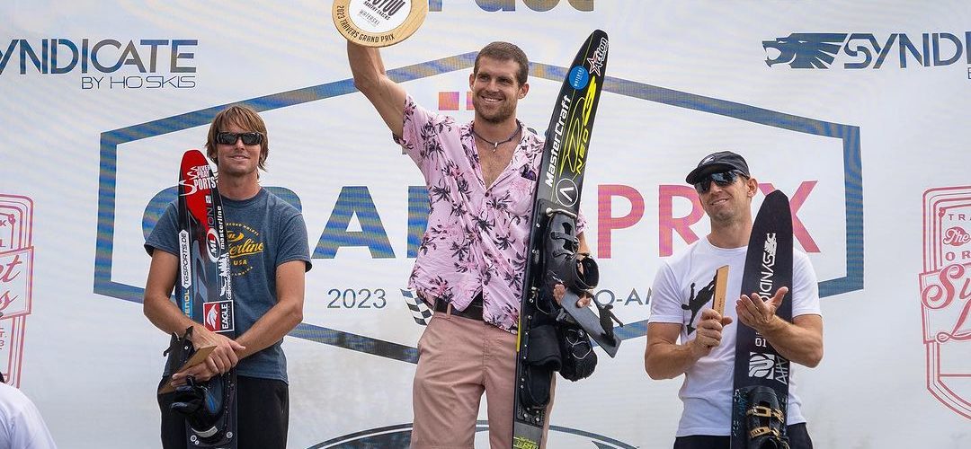 Men's slalom podium from the 2023 Travers Grand Prix