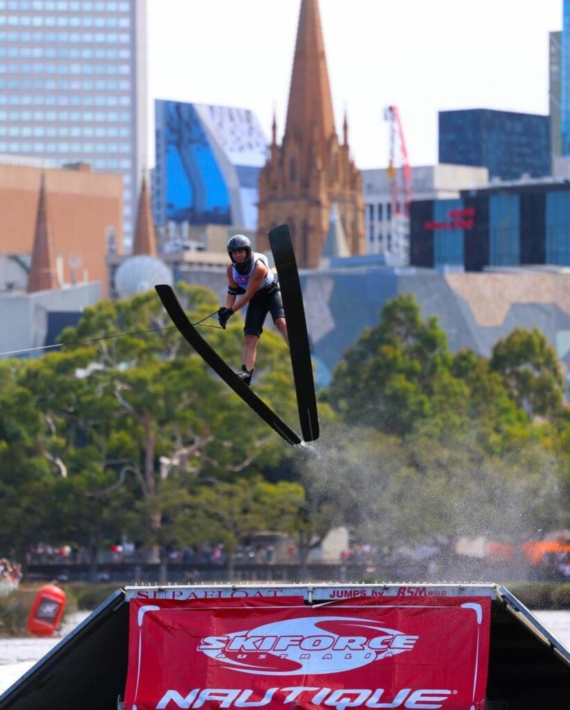 Kristy Appleton competes at the 2023 Moomba Masters