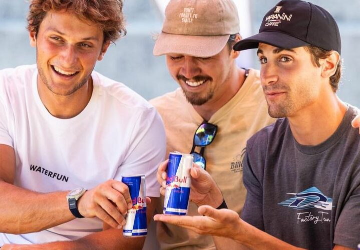 Louis Duplan-Fribourg, Joel Poland, and Edoardo Marenzi on the Red Bull WWS Overall Tour