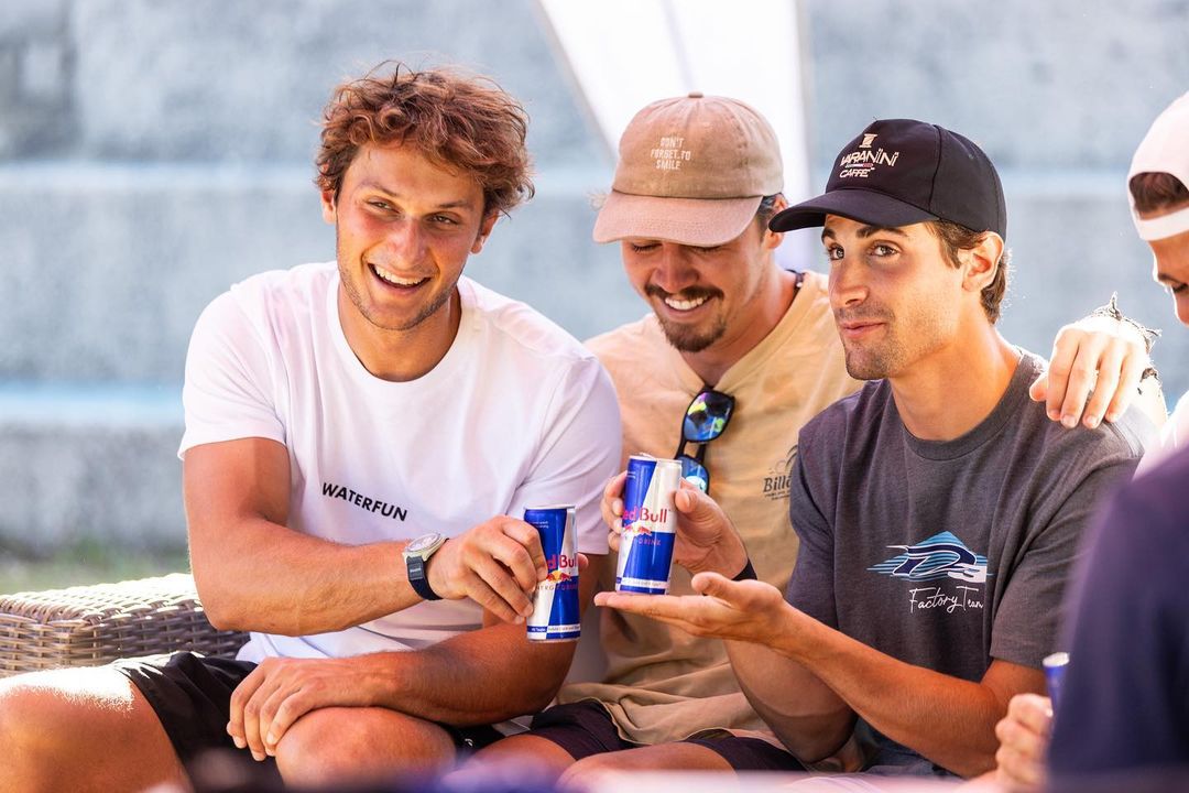 Louis Duplan-Fribourg, Joel Poland, and Edoardo Marenzi on the Red Bull WWS Overall Tour