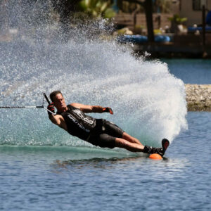 Greg Badal slaloms at the US Waterski National Championships