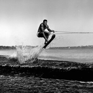 Mike Osborn water skiing