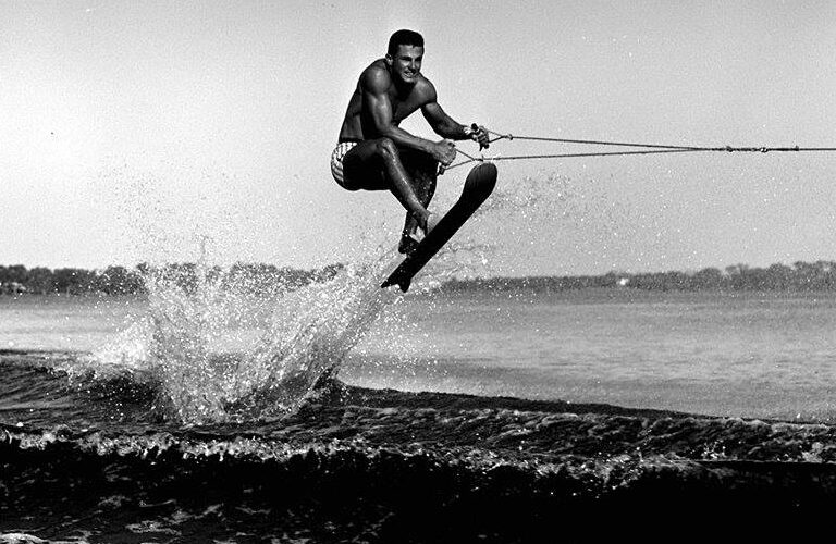 Mike Osborn water skiing