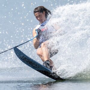 Slalom skiing at the 2024 MasterCraft Pro